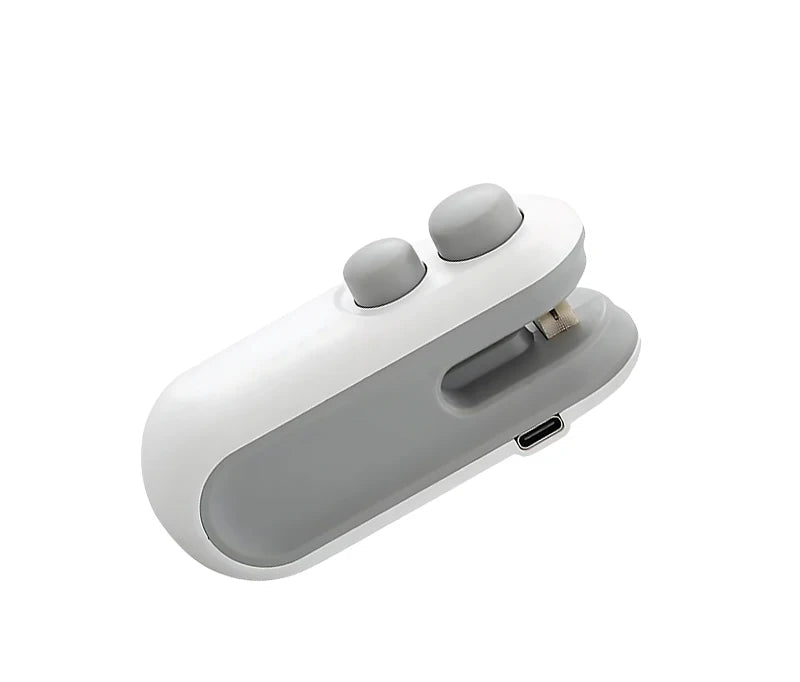 אוטם שקיות מיני נטען USB
Mini Bag Sealer למטבח
מכשיר איטום שקיות קטן ונייד
אוטם מזון קומפקטי לשמירת טריות
Heat Sealer ידני לשקיות פלסטיק