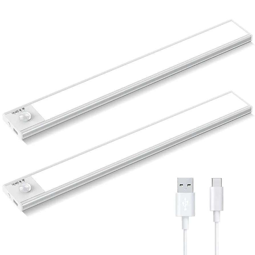 מנורת לילה חכמה עם חיישן תנועה – LED נטענת USB לארונות, מטבח וחדר שינה