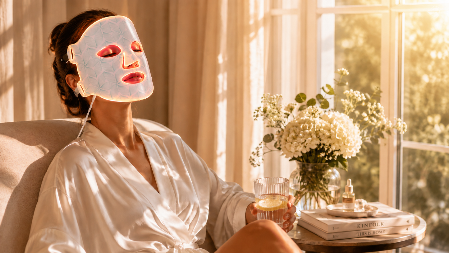 LumiGlow Mask Pro™ - מסכת LED פנים 8 גלי אור