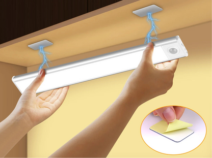 מנורת לילה חכמה עם חיישן תנועה – LED נטענת USB לארונות, מטבח וחדר שינה