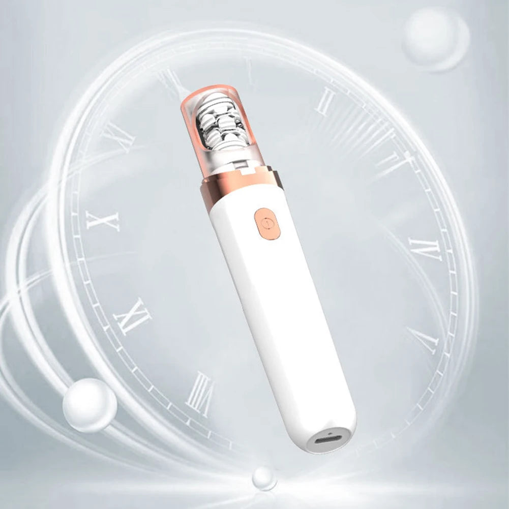 MiniGlow 2in1 מסיר שיער פנים לנשים עם ראש מריטה וראש החלקה נטען USB אלחוטי קומפקטי לעור חלק ועדין