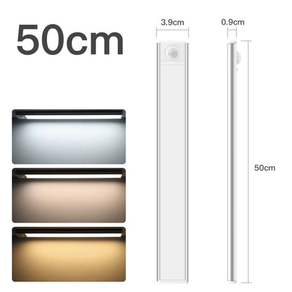 מנורת לילה חכמה עם חיישן תנועה – LED נטענת USB לארונות, מטבח וחדר שינה