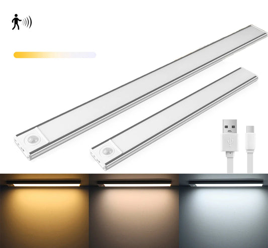 מנורת לילה חכמה עם חיישן תנועה – LED נטענת USB לארונות, מטבח וחדר שינה